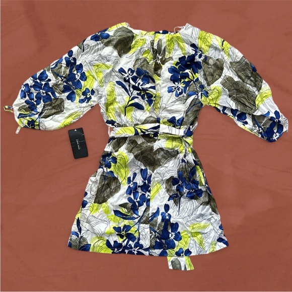 FLORAL BELTED DRESS - Picture 2 of 11